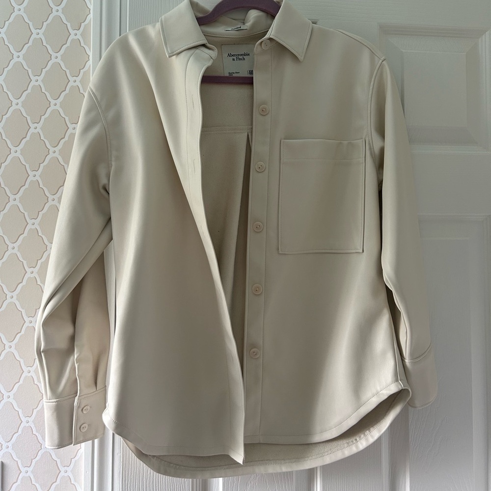 Abercrombie leather shirt jacket
